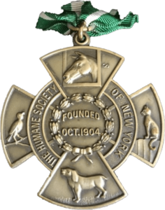 Brass engraved HSNY Humane Medal